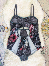 Load image into Gallery viewer, Floral Velvet BodySuit | Crotchless
